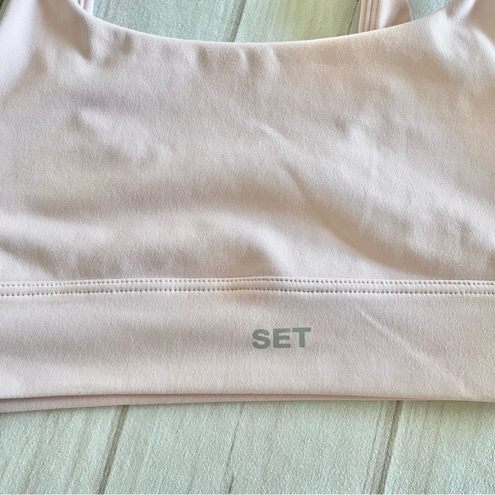 SET ACTIVE Luxform Sports Bra & Biker Shorts Workout Set Women’s M Pink - Picture 4 of 10